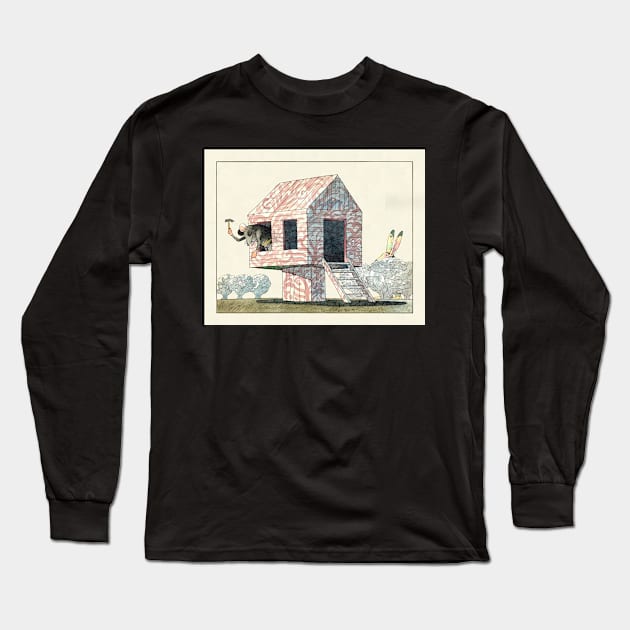 Mighty Mizzling Mouse and the Red Cabbage House Long Sleeve T-Shirt by FrisoHenstra